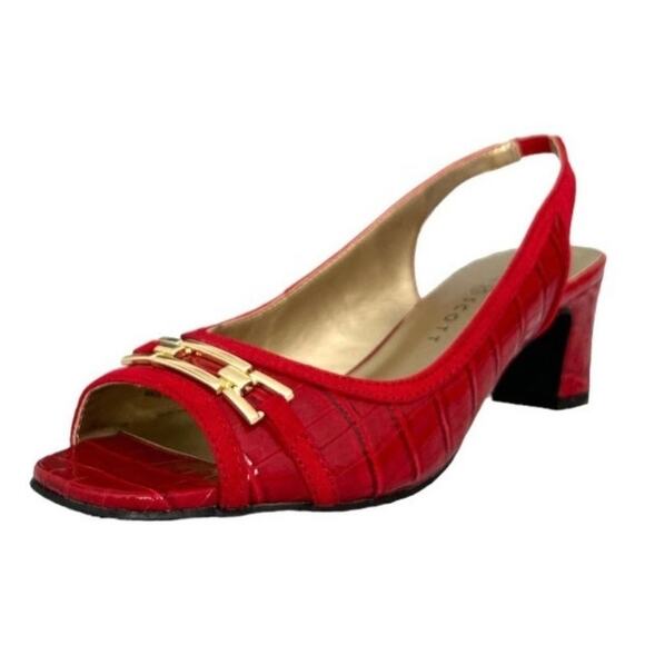 Karen Scott Croc Print Slingback Pump Sz 5.5 - Picture 2 of 3